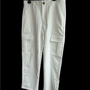 Women's White Cargo Pants